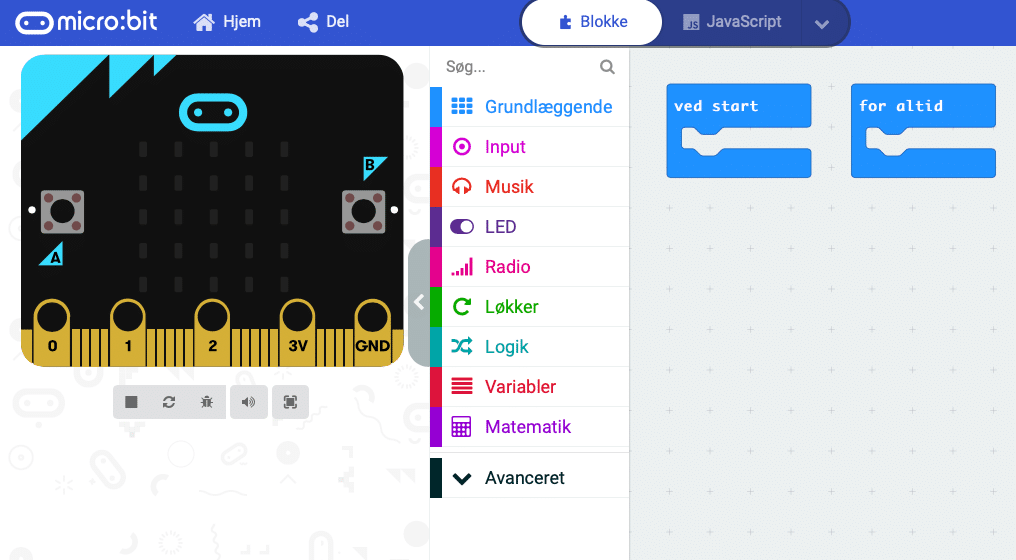 Kodning på micro:bit.org